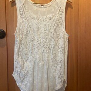 Free People Boho Lace Tank Women's Size Large